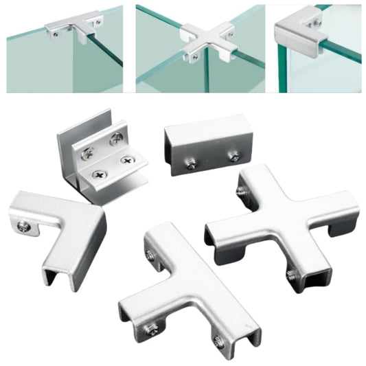 5pcs Aluminum Alloy Tile Clamp Fixed Clamp, Clip Kit with Screw and Silicone Elastic Pad, For Assembly and Reinforcement of Showcases, Fish Tanks, Aquariums and More Of Thick (11.5mm)