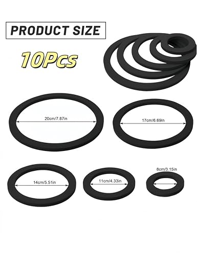 10pcs Fish Feeding Rings Set, Round Floating Aquarium Plant Corral 5 Sizes Fish Tank Accessories, for Betta Aquarium