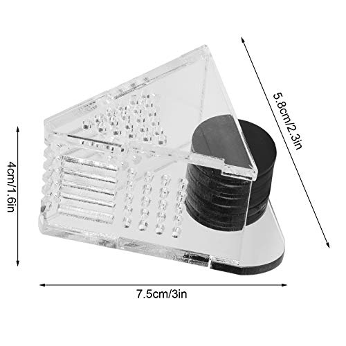 SUNGOOYUE Acrylic Magnetic Fish Feeding Device Transparent Shrimp Feeder with Tweezer Red V Shape Cone for Aquarium Live Frozen Food Feeding for Fish Tank Shrimp Keepers