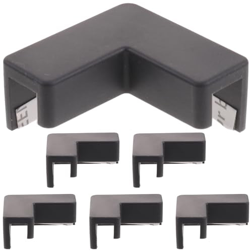 Generic 6pcs Soft Silicone Fish Tank Corner Guards Black Medium Impact-Resistant Protectors for Aquarium and Pet Carrier Safety Bumpers