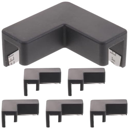 Generic 6pcs Soft Silicone Fish Tank Corner Guards Black Medium Impact-Resistant Protectors for Aquarium and Pet Carrier Safety Bumpers