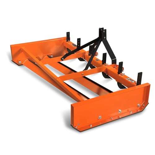 84" Heavy Duty Tractor Land Leveler Land Plane Scraper Grader Attachment with 6 Shanks 3 Point Hitch,Cat. 1, 30-60HP, Model LP84
