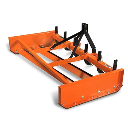 84" Heavy Duty Tractor Land Leveler Land Plane Scraper Grader Attachment with 6 Shanks 3 Point Hitch,Cat. 1, 30-60HP, Model LP84