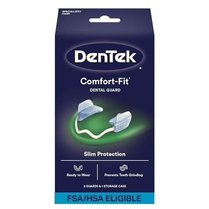 DenTek Comfort-Fit Dental Guard, 1 Storage Case & Pack of 2 Guards