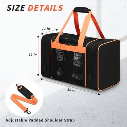 Boxing Gym Duffle Bag, Breathable Mesh Gym Bag for Boxing Gear | Ventilated Design, Wet Pocket, Privacy Pocket, Removable Shoulder Strap | Boxing, MMA, Muay Thai, BJJ & Wrestling Workout Bag - color: Orange