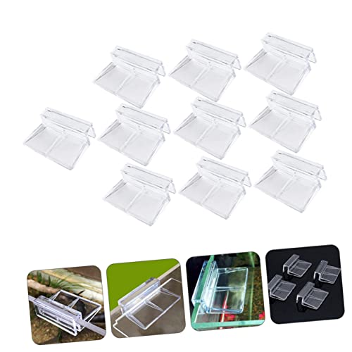 LIOOBO 10pcs Acrylic Support Frame for Fish Tanks Clips Aquarium Lid Clips Aquariums Fish Tank Rack