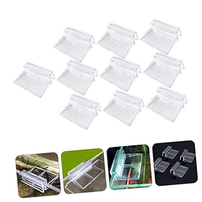 LIOOBO 10pcs Acrylic Support Frame for Fish Tanks Clips Aquarium Lid Clips Aquariums Fish Tank Rack