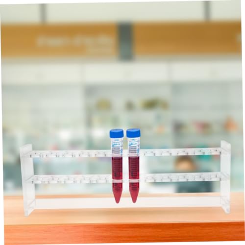 PRETYZOOM 2Pcs Testing Tube Rack Reusable Test Tube Holders for Lab Use Sampling Tube Organizer for Research Clinical and Educational Settings