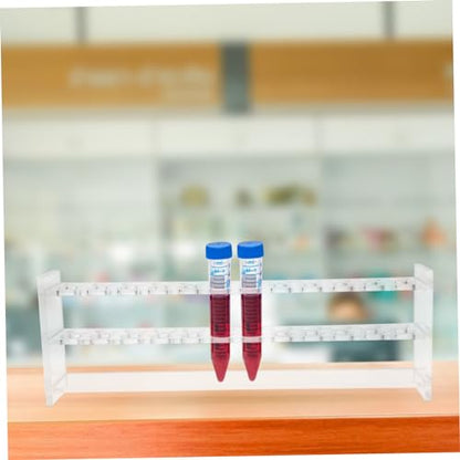 PRETYZOOM 2Pcs Testing Tube Rack Reusable Test Tube Holders for Lab Use Sampling Tube Organizer for Research Clinical and Educational Settings