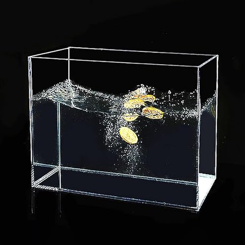 Clear Acrylic Water Tank for Product Photography - Sturdy Display Tray, Underwater Studio Kit Drawer for Organizing Cosmetics & Props (11.8"x11.8"x3.9")