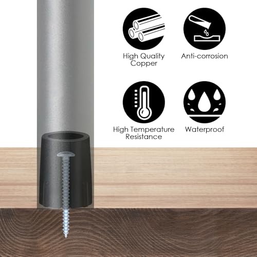 Baluster Connectors (200 Pcs) - Includes Zinc-Plated Screws, Made of High-Strength Nylon PA66, One-Piece Injection Molded, Designed for Round Tubes with 16.4-16.8 mm (Approx. 0.65 in) Inner Diameter