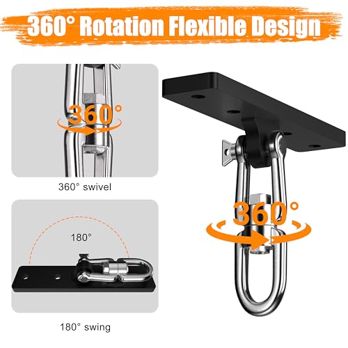 Heavy Bag & Punching Bag Hanger, Wall, Ceiling, Beam Mount Options - color: Ceiling - Flat Bracket