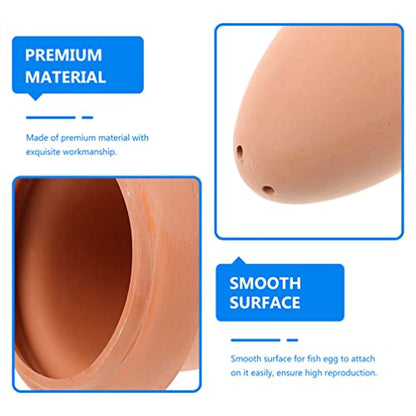 Fish Breeding Cones Cave, Ceramic Angelfish Spawning Barrels with Grid Spawning Slates Fish Tank Reproduction Ornament Aquarium Separator