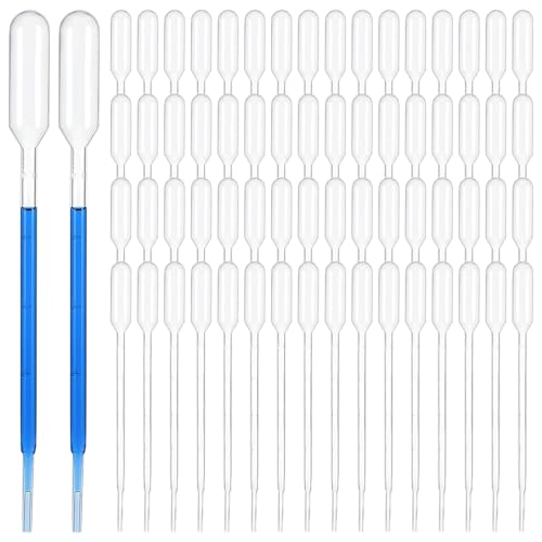 1000 Pcs 1ml Disposable Plastic Transfer Pipettes, Clear Graduated Eye Dropper for Essential Oils, Home Use, Science Class, Lab Experiments, Make up Tool