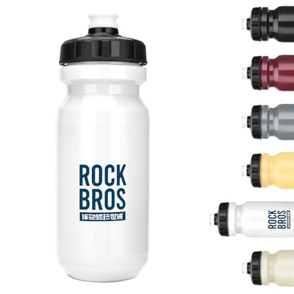 ROCKBROS Bike Water Bottle BPA-Free Squeeze Water Bottle 20 oz - color: White, style: 1 Pack