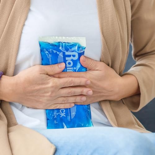 2 Pack Reusable Gel Ice Packs, Flexible Hot Cold Packs for Injuries | Flexible When Frozen, Reusable Hot & Cold Therapy, Ideal for Breast Surgery, Strain, Migraine,Durable Leak-Resistant Design - style: 4.3" x 9.8" 2 packs