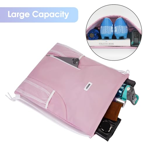 WANDF Drawstring Backpack, Gym Sackpack for Sports - color: Pink