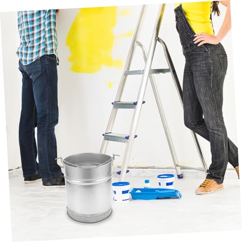 PRETYZOOM Thickened Iron Bucket Multi-Purpose Water Paint Fishing Bucket Large Capacity Handheld for Home Dorm Kitchen