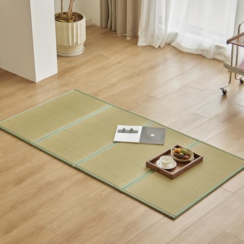 Natural Rush Grass Floor Tatami Mat,Twin, 79" x 39" x 0.5" - size: 3'3" x 6'7"