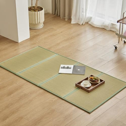 Natural Rush Grass Floor Tatami Mat,Twin, 79" x 39" x 0.5" - size: 3'3" x 6'7"