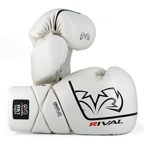 RIVAL Boxing RS1 2.0 Ultra Pro Sparring Gloves, Lace-up Closure - Super-Resistant Microfiber, Soft Inner Lining, and High-Density Padding - color: White