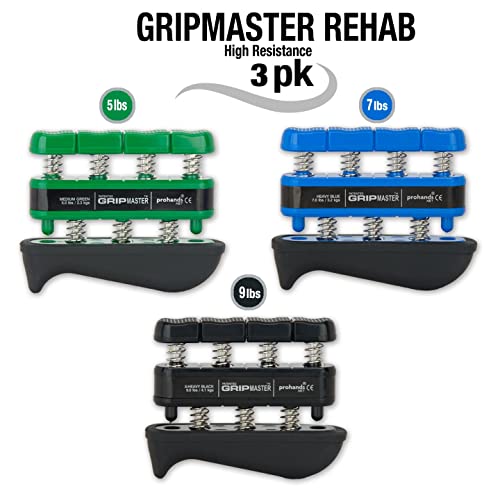Prohands Gripmaster Medical Hand and Finger Exerciser - size: Set of Three (5 lb/7 lb/9 lb)