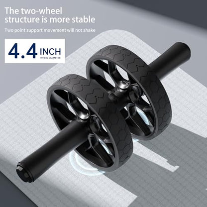 Ally Peaks Ab Roller Wheel with Adjustable Resistance，Automatic Rebound Abs & Core Workout Equipment for Beginners，All Levels & Post-Exhaustion Detachable Strength Training with Knee Pad.Ab wheel roller for men women