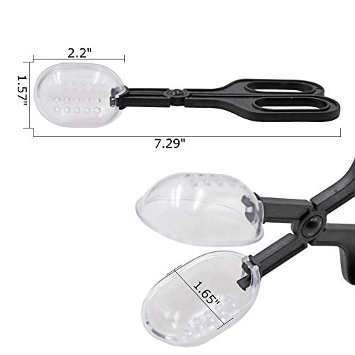 2 Pieces of Reptile Feeding Clamp Reptile Poop Scoop Cage Fish Tank Cleaning Tools Reptile Feeding Tool for Gecko Lizard Bearded Dragon