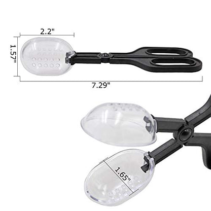 2 Pieces of Reptile Feeding Clamp Reptile Poop Scoop Cage Fish Tank Cleaning Tools Reptile Feeding Tool for Gecko Lizard Bearded Dragon