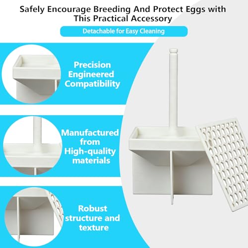Hatchery Box Accessories for Fluval for Egg-Laying Fish Breeding, Bottom Grid, Viewing Window, Use with Sphagnum Moss