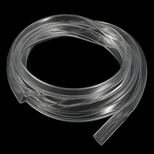 uxcell U Channel Edge Trim, 8.2ft Length Soft Rubber Guard Seal Strip Edge Protector Fit for 11-12mm Edge, (25/64" W x 5/8" H) Clear - size: 25/64"x 5/8"x 8.2ft