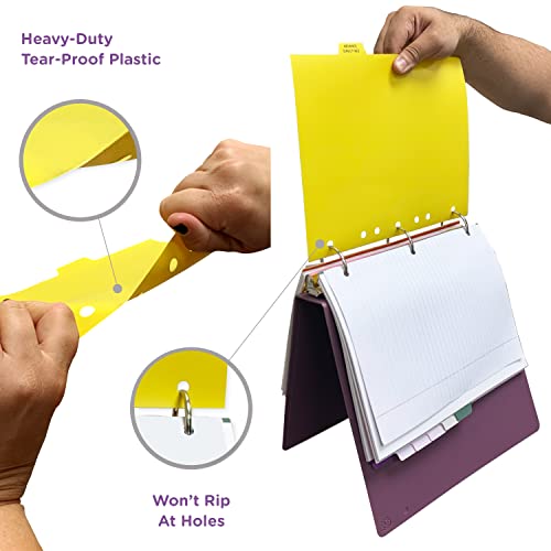 Carstens Heavy Duty Plastic Long-Term Care Divider Set, 11-Tab, with Pull Tab Die Cuts, 1616-00, for Side-Opening 3-Ring Binders, Case of 25 Sets - size: 11-Tab