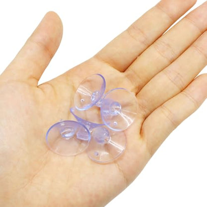 20 Pack 25mm Suction Cups, Transparent Aquarium Suction Cups 100 Pcs Adjustable Zip Ties, Utility Sucker Pad for Fish Tank Decoration/Moss Shrimp Nest - style: Suction Cups*20