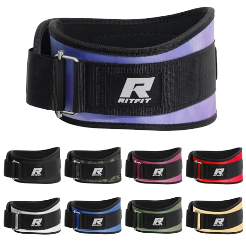 RitFit Weight Lifting Belt 6 Inch for Squats Deadlift Strength Training - color: Galaxy, size: XS(22"-29")