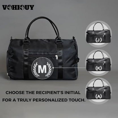 Gym Bag for Women, Personalized Duffle Bag with Shoe Compartment, Sports Bag for Yoga & Dance with Wet Pocket and Mat Strap