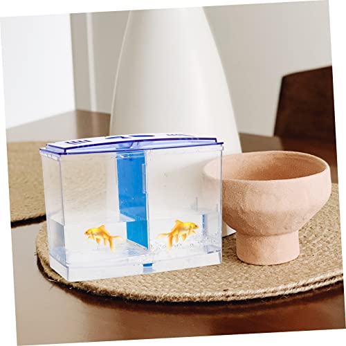 GALPADA Transparent Acrylic Betta Fish Breeding Box with Removable Divider Mini Isolation Hatchery Tank for Small Fish Survival and Observation Aquarium Incubator