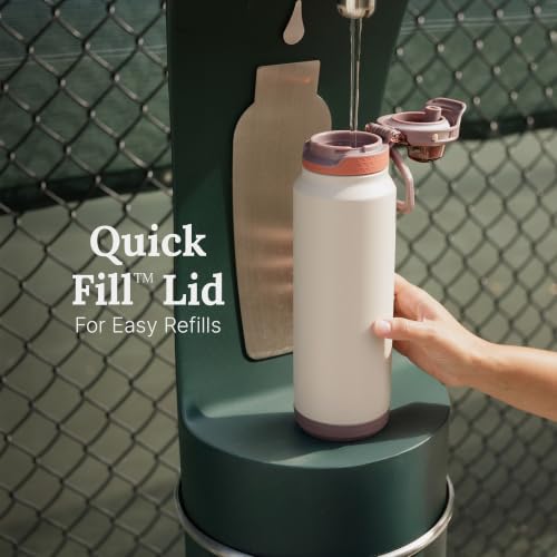 ZULU Powerfill Pro 40oz Stainless Steel Sip or Chug Water Bottle, Sherbert - color: Sherbert, style: 40oz