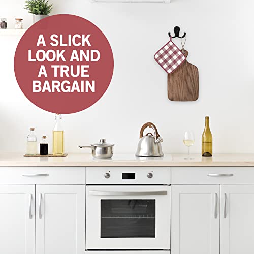 Jack N’ Drill Coat Hook 5+1 Pack in Matte Nickel, Heavy Duty and Easy to Install Two-Prong Wall Hooks for Towels, Coats, Hats, Bags and Robes Ideal for Use at Home, Kitchen, Bathroom and Office - color: Matte Nickel