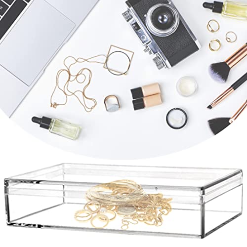 Clear Acrylic Candy Box with Lids Plastic Square Cube Acrylic Storage Box for Wedding Party - size: 4.3 x 2.8 x 1 Inch