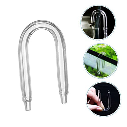 Hemobllo U-shaped Diffuser Tube for Aquarium Glass Tubing Easy to Install Carbon Dioxide Diffuser for Fish Tanks Connector Lightweight Convenient Aquarium Accessory