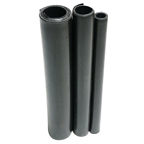 Rubber-Cal Neoprene - Commercial Grade - 45A - Soft Rubber Sheet Rolls - 1/8" Thick x 3ft Width x 24ft Length - size: 3ft x 24ft