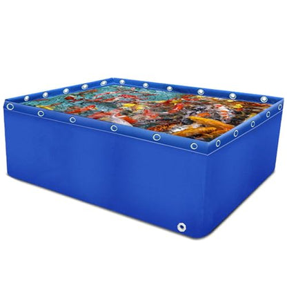 Durable Waterproof PVC Aquarium Bag with Drain Valve - Tear-Resistant Folding Fish Pond for Emergency Water Supply & Pond Culture Solutions - size: 1*1.5*0.5m