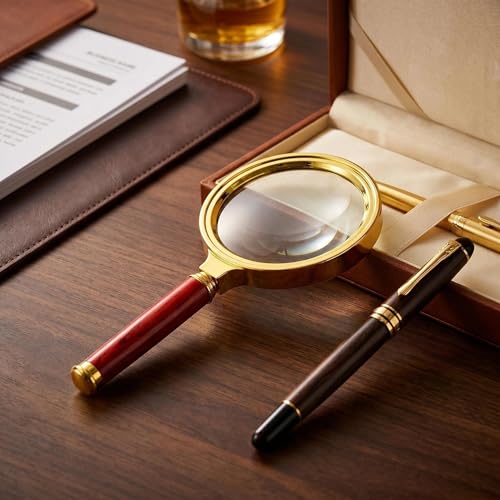 Magnifying Glass 6X Magnification Magnifier Handheld Magnifier for Science, Reading Book, Inspection