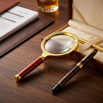 Magnifying Glass 6X Magnification Magnifier Handheld Magnifier for Science, Reading Book, Inspection