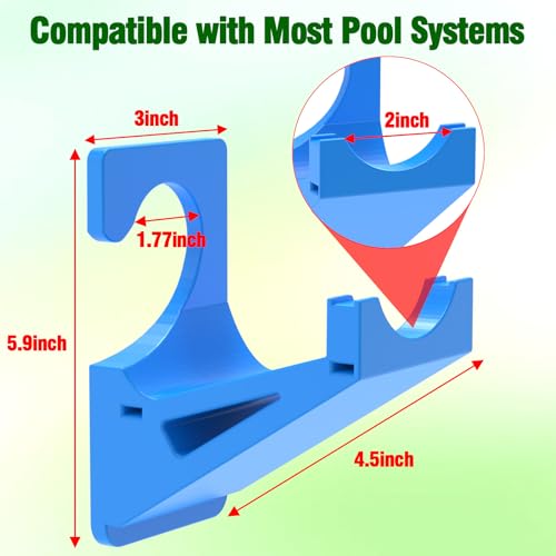 2 Pcs Pool Hose Holders, Universal Fit for Most Above Ground Pools, Anti-Sagging Pipe Support Bracket Pool Accessories