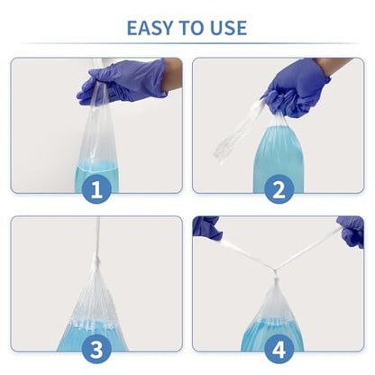 100PCS Clear Shipping Bags, Fish Bag 1500ml PE Plastic Emergency Portable Disposable Urine Drainage Bag for Travel, Traffic Jams, Camping, Patient, Kids(7.6x23.7Inch/17x60cm)