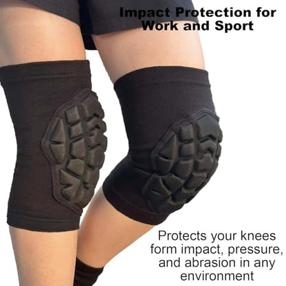 Knee Pads for Wrestling Men Women - Lightweight & Elastic Sleeves, Black L - size: Large