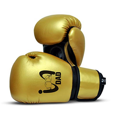 Ultimate - I Boxing Dad - Kids Boxing Gloves MMA Boxing Muay Thai Bag Work - color: Gold, size: 4 Oz
