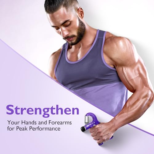 FitBeast Grip Strengthener Forearm Strengthener, Adjustable Hand Grip for Strength Training & Rehabilitation, 10-132 lbs Resistance, Ideal for Athletes and Physical Therapy - color: Purple