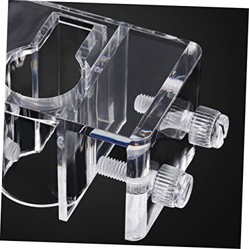 DOITOOL 2pcs Aquarium Water Holder Clip Clamp for Fish Tank Fixed Clamp Screw Adjustment (5-26mm)